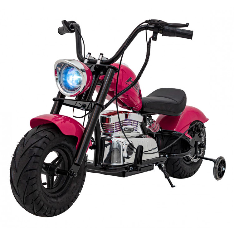 Elektrická motorka Chopper Warrior - ružová